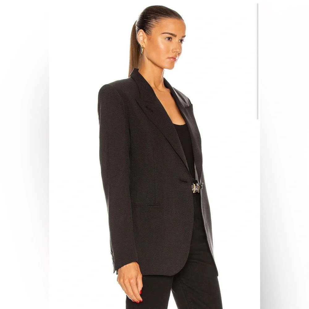Smythe 90s Oversized Blazer in Sandwashed Black - Picture 10 of 11